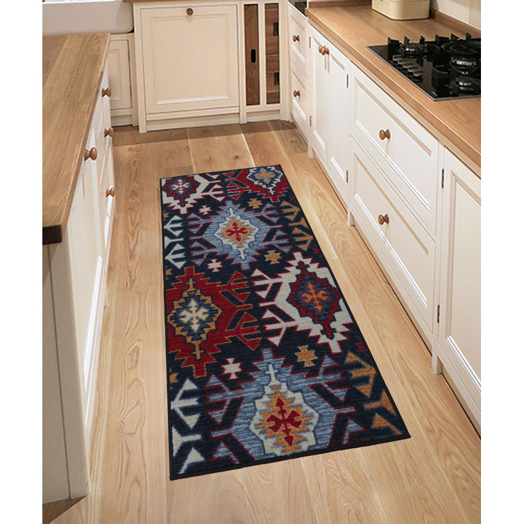 Steelside™ Berber Southwest Black Low Pile Slip Resistant Rugs